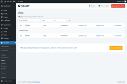 Page screenshot: SliceWP → Visits