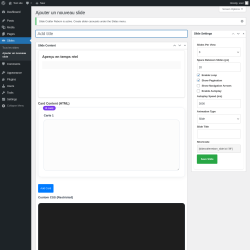 Page screenshot: Slides &rarr; Ajouter un nouveau slide