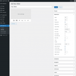 Page screenshot: Slider Pro &rarr; Add New