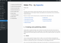 Page screenshot: Slider Pro &rarr; Documentation