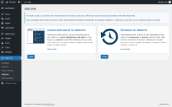 Page screenshot: Slider Pro &rarr; Add-ons