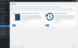 Page screenshot: Slider Pro &rarr; Add-ons