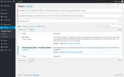 Page screenshot: Plugins ‹ Test site — WordPress