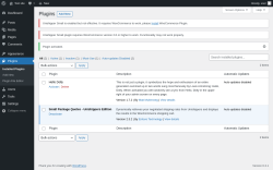 Page screenshot: Plugins ‹ Test site — WordPress