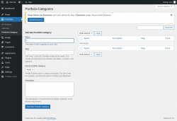 Page screenshot: Portfolios &rarr; Portfolio Category