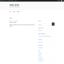 Page screenshot: Test site &ndash; Just another WordPress site