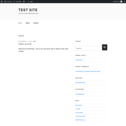 Page screenshot: Test site &ndash; Just another WordPress site