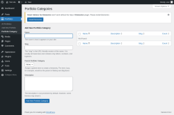 Page screenshot: Portfolios &rarr; Portfolio Category