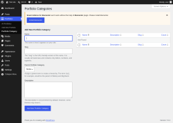 Page screenshot: Portfolios &rarr; Portfolio Category
