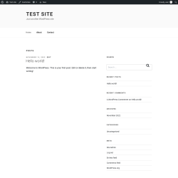 Page screenshot: Test site &ndash; Just another WordPress site