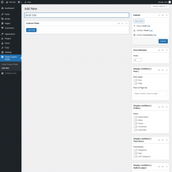 Page screenshot: Smart Custom Fields &rarr; Add New