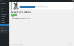 Page screenshot: Smart Forms → Settings