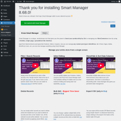 Page screenshot: Smart Manager ‹ Test site — WordPress