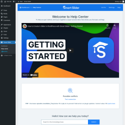 Page screenshot: Smart Slider &rarr; Help center