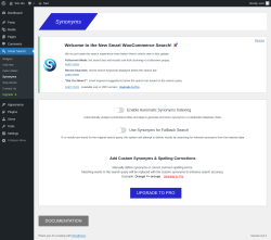 Page screenshot: Smart Search → Synonyms