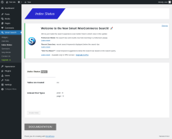 Page screenshot: Smart Search &rarr; Index Status