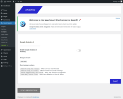 Page screenshot: Smart Search &rarr; Analytics