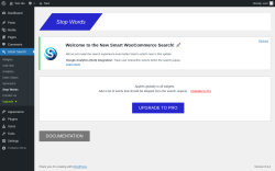 Page screenshot: Smart Search &rarr; Stop Words