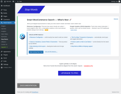 Page screenshot: Smart Search &rarr; Stop Words