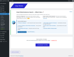 Page screenshot: Smart Search &rarr; Stop Words
