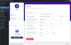 Page screenshot: SmartAIPress → Settings