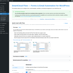 Page screenshot: SmartCloud &rarr; Flow Settings