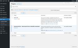 Page screenshot: Plugins &lsaquo; Test site &mdash; WordPress