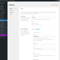 Page screenshot: SmartCrawl → Schema