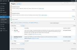 Page screenshot: Plugins ‹ Test site — WordPress