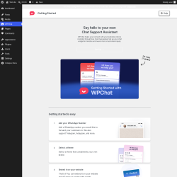 Page screenshot: WPChat &lsaquo; Test site &mdash; WordPress