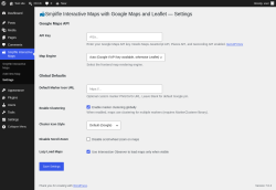 Page screenshot: Smjrifle Interactive Maps &rarr; Settings
