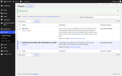Page screenshot: Plugins &lsaquo; Test site &mdash; WordPress