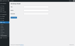 Page screenshot: Settings → Bootstrap Modal