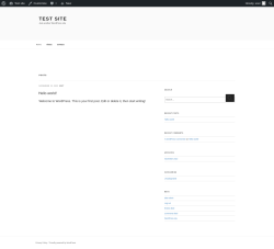 Page screenshot: Test site – Just another WordPress site