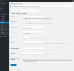 Page screenshot: Settings → SMTP Mailer