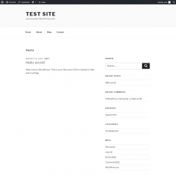 Page screenshot: Test site – Just another WordPress site