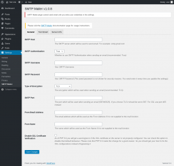 Page screenshot: Settings → SMTP Mailer