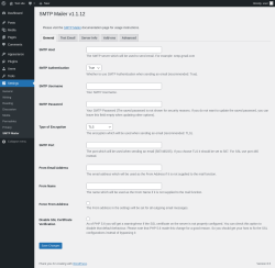 Page screenshot: Settings → SMTP Mailer