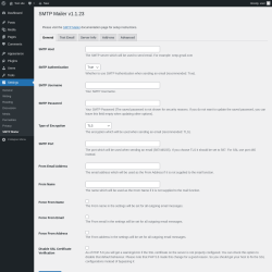 Page screenshot: Settings → SMTP Mailer