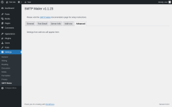 Page screenshot: Settings → SMTP Mailer → Advanced