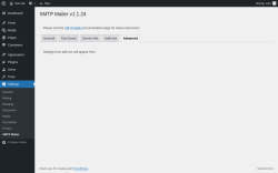 Page screenshot: Settings &rarr; SMTP Mailer &rarr; Advanced