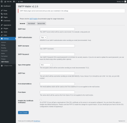 Page screenshot: Settings → SMTP Mailer