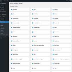Page screenshot: Settings → Snow Monkey Blocks