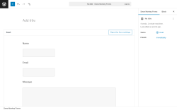 Page screenshot: Snow Monkey Forms → Add Post