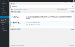 Page screenshot: Plugins &lsaquo; Test site &mdash; WordPress