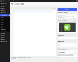 Page screenshot: Appearance &rarr; Custom CSS