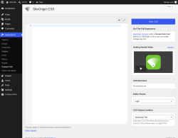 Page screenshot: Appearance &rarr; Custom CSS