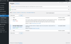 Page screenshot: Plugins ‹ Test site — WordPress