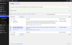 Page screenshot: Plugins &lsaquo; Test site &mdash; WordPress