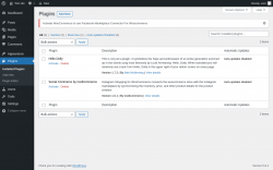 Page screenshot: Plugins &lsaquo; Test site &mdash; WordPress